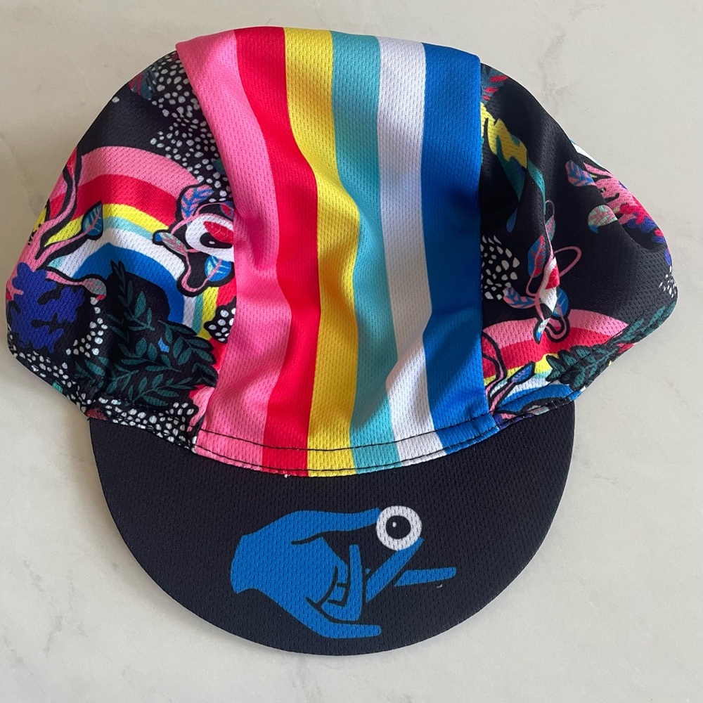 3 Colorful Cycling Caps with Eye Design